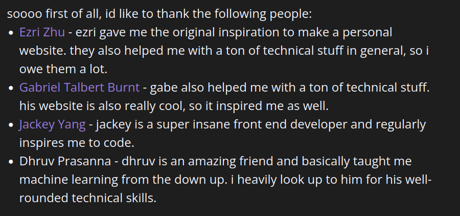 the people i thanked in my first blog post